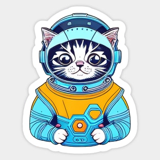 Astronaut cat outer space Sticker